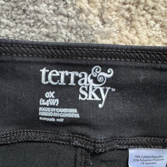 Women's Terra & Sky black jeans size 14 - Picture 2 of 2